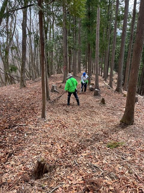 清掃前の登山路
