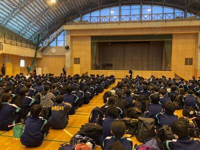 美原中学校　退所式