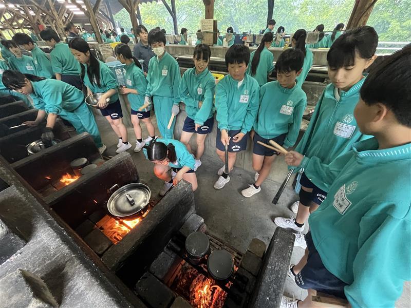 秩父第一中学校　カレー作り①